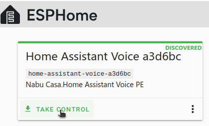 Screenshot showing the ESPHome add-on UI