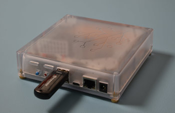 Image showing the flash drive plugged into Home Assistant Yellow